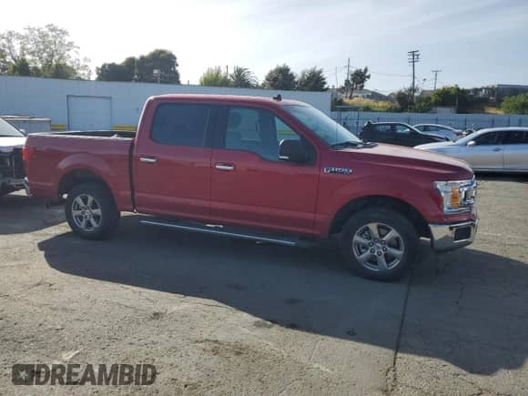 2020 Ford F-150 XL with VIN 1FTEW1C54LFC59884, listed as a Copart auction lot 54306665 with 52,223 mi miles and Salvage title. Bid and sale history available at DreamBid. Image 4.