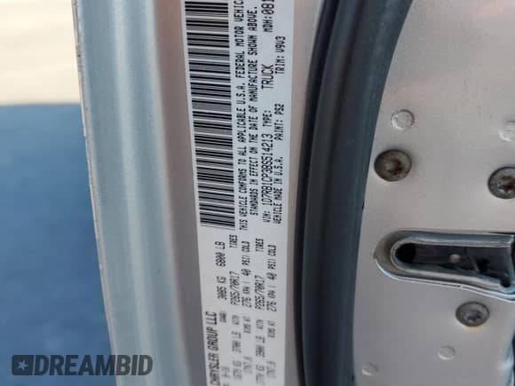 2011 Ram 1500 SLT с VIN 1D7RB1CP3BS514213, выставлен на аукционе Copart как лот 85784584 с пробегом 320 725 миль миль и Списание • Salvage title. История ставок и продаж доступна на DreamBid. Изображение 14.