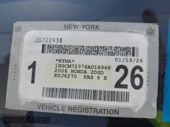 2006 Honda Accord LX z VIN 1HGCM72376A018968, wystawiony jako IAAI lot #42489789 z przebiegiem 239 179 mil mil oraz . Historia ofert i sprzedaży dostępna na DreamBid. Obrazek 13.