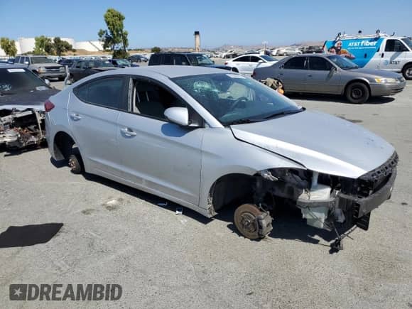 2017 Hyundai Elantra Value Edition with VIN KMHD84LF0HU272632, listed as a Copart auction lot 65288455 with Not provided miles and Non repairable. Bid and sale history available at DreamBid. Image 4.