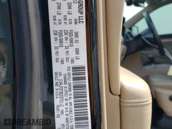 2013 Jeep Grand Cherokee Limited с VIN 1C4RJFBT9DC573112, выставлен на аукционе Copart как лот 66895085 с пробегом 163 767 миль миль и Списание • Salvage title. История ставок и продаж доступна на DreamBid. Изображение 12.