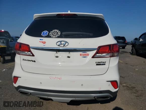 2017 Hyundai Santa Fe Limited Ultimate with VIN KM8SRDHFXHU255088, listed as a Copart auction lot 66203135 with 74,287 mi miles and Salvage title. Bid and sale history available at DreamBid. Image 6.