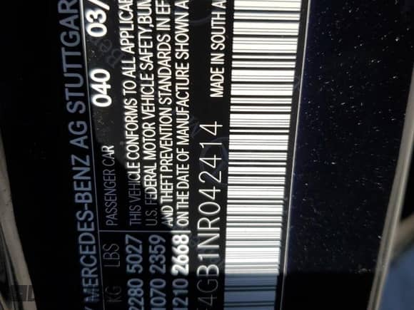 2022 Mercedes-Benz C 300 с VIN W1KAF4GB1NR042414, выставлен на аукционе Copart как лот 67316145 с пробегом 26 472 миль миль и Списание • Salvage title. История ставок и продаж доступна на DreamBid. Изображение 12.