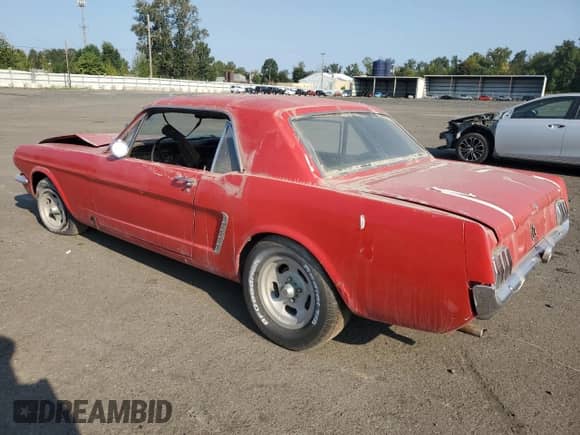 1965 Ford Mustang with VIN 5R07T232058, listed as a Copart auction lot 71192655 with 59,000 mi miles and Salvage title. Bid and sale history available at DreamBid. Image 2.