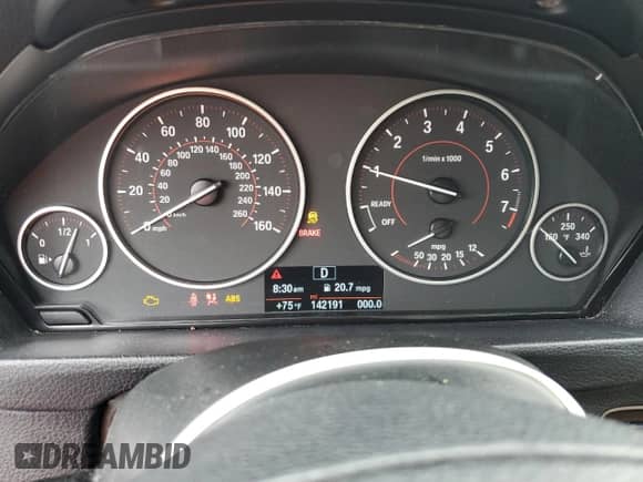 2016 BMW 3 Series 328i with VIN WBA8E9G59GNU30033, listed as a Copart auction lot 80550345 with 142,191 mi miles and Salvage title. Bid and sale history available at DreamBid. Image 9.