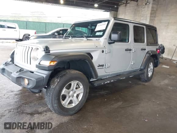 2022 Jeep Wrangler Unlimited Sport S z VIN 1C4HJXDG6NW144396, wystawiony jako IAAI lot #42362283 z przebiegiem 19 854 mil mil oraz . Historia ofert i sprzedaży dostępna na DreamBid. Obrazek 2.