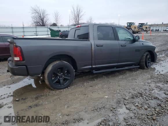 2018 Ram 1500 Sport with VIN 1C6RR7UT6JS163176, listed as a Copart auction lot 46830415 with 107,609 mi miles and Non repairable. Bid and sale history available at DreamBid. Image 3.