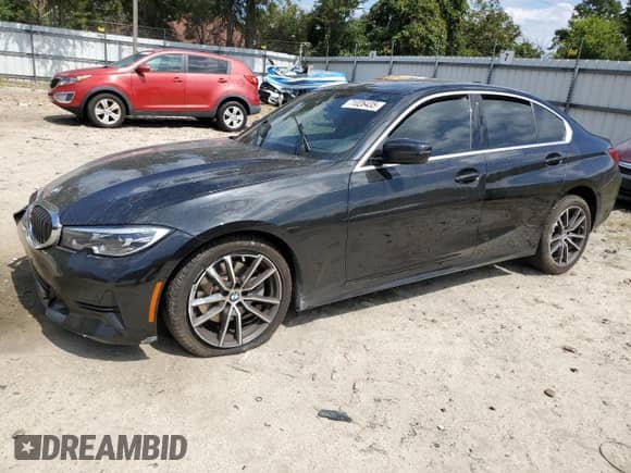 2020 BMW 3 Series 330i xDrive with VIN 3MW5R7J00L8B22531, listed as a Copart auction lot 71026435 with 49,742 mi miles and Non repairable. Bid and sale history available at DreamBid. Image 1.
