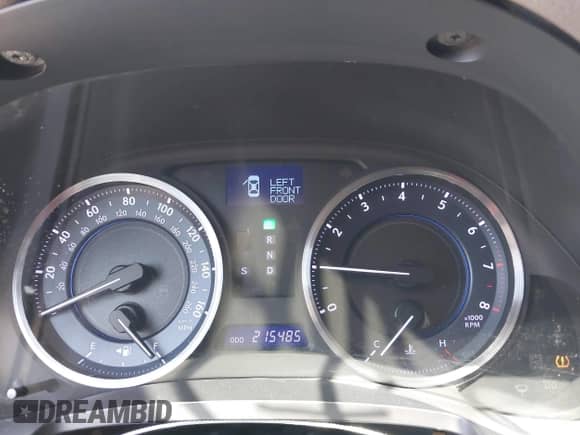 2011 Lexus IS 350 with VIN JTHBE5C29B5027237, listed as a IAAI auction lot 42236845 with 215,485 mi miles and . Bid and sale history available at DreamBid. Image 7.