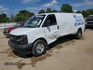 2017 Chevrolet Express Cargo с VIN 1GCZGHFG4H1307974, выставлен на аукционе Copart как лот 56925625 с пробегом 146 424 миль миль и Списание • Salvage title. История ставок и продаж доступна на DreamBid. Изображение 1.