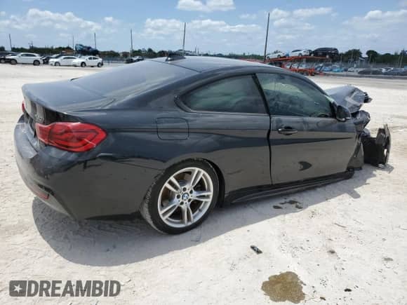 2019 BMW 4 Series 430i with VIN WBA4W3C58KAF93225, listed as a Copart auction lot 57451515 with Not provided miles and Non repairable. Bid and sale history available at DreamBid. Image 3.