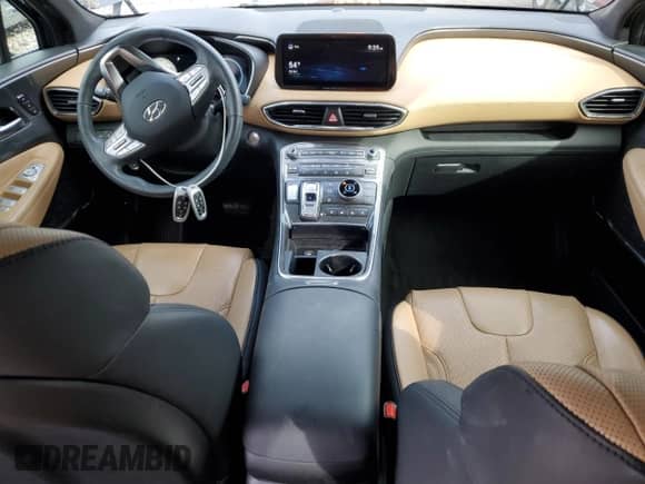 2021 Hyundai Santa Fe Calligraphy with VIN 5NMS5DAL7MH371138, listed as a Copart auction lot 55554485 with 48,645 mi miles and Salvage title. Bid and sale history available at DreamBid. Image 8.