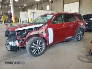 2022 Nissan Pathfinder Platinum with VIN 5N1DR3DK2NC269963, listed as a Copart auction lot 66441825 with 16,194 mi miles and Salvage title. Bid and sale history available at DreamBid. Image 1.