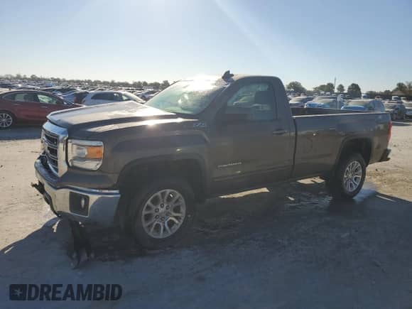 2015 GMC Sierra 1500 SLE with VIN 1GTN2UEC5FZ340906, listed as a Copart auction lot 74767384 with 160,280 mi miles and Salvage title. Bid and sale history available at DreamBid. Image 1.