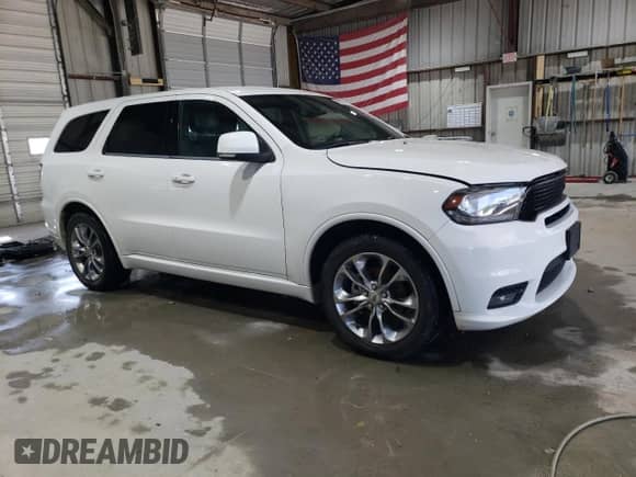 2019 Dodge Durango GT Plus with VIN 1C4RDHDG9KC721324, listed as a Copart auction lot 68308555 with 171,999 mi miles and Salvage title. Bid and sale history available at DreamBid. Image 4.