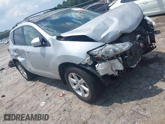 2010 Nissan Murano SL with VIN JN8AZ1MU9AW007626, listed as a IAAI auction lot 42688555 with 70,320 mi miles and . Bid and sale history available at DreamBid. Image 1.