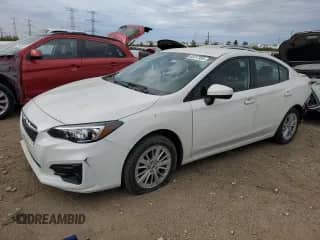 2017 Subaru Impreza Premium z VIN 4S3GKAB61H3604201, wystawiony jako Copart lot #85917895 z przebiegiem 51 432 mil mil oraz Szkoda całkowita • Salvage title. Historia ofert i sprzedaży dostępna na DreamBid. Obrazek 1.