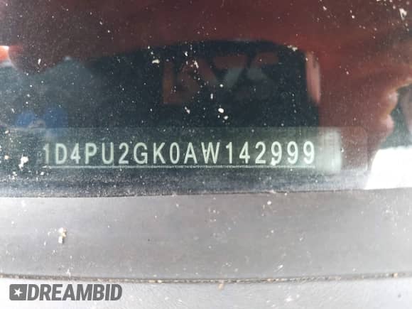 2010 Dodge Nitro SE with VIN 1D4PU2GK0AW142999, listed as a IAAI auction lot 42549000 with 87,577 mi miles and . Bid and sale history available at DreamBid. Image 12.