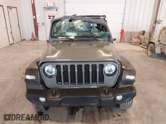 2021 Jeep Wrangler Unlimited Sport S with VIN 1C4HJXDG1MW739994, listed as a IAAI auction lot 42366083 with 46,699 mi miles and . Bid and sale history available at DreamBid. Image 12.