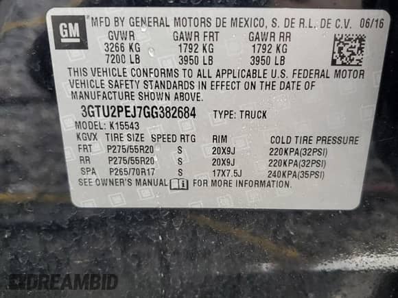 2016 GMC Sierra 1500 Denali z VIN 3GTU2PEJ7GG382684, wystawiony jako Copart lot #66304435 z przebiegiem 71 203 mil mil oraz Czysty tytuł • Clean title. Historia ofert i sprzedaży dostępna na DreamBid. Obrazek 13.