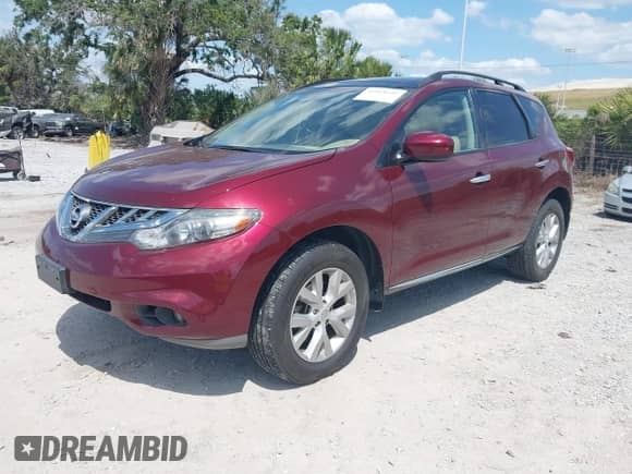 2012 Nissan Murano LE with VIN JN8AZ1MW5CW210727, listed as a IAAI auction lot 41868949 with 152,672 mi miles and . Bid and sale history available at DreamBid. Image 2.