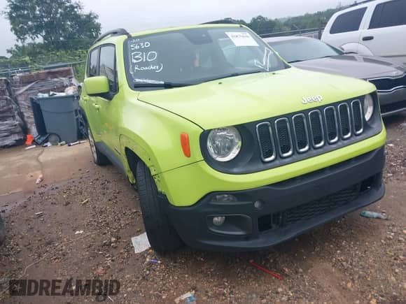 2018 Jeep Renegade Latitude with VIN ZACCJABB5JPH83309, listed as a IAAI auction lot 42875630 with 183,251 mi miles and . Bid and sale history available at DreamBid. Image 1.