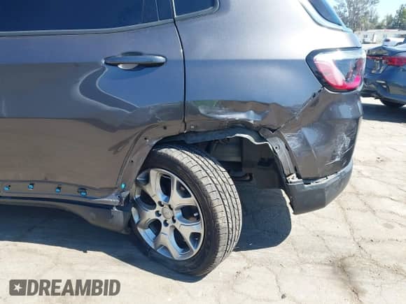 2022 Jeep Compass Limited with VIN 3C4NJDCB6NT100587, listed as a IAAI auction lot 43356409 with 34,839 mi miles and . Bid and sale history available at DreamBid. Image 6.