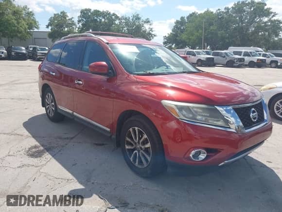 2014 Nissan Pathfinder Platinum with VIN 5N1AR2MM0EC693026, listed as a IAAI auction lot 42261095 with 132,180 mi miles and . Bid and sale history available at DreamBid. Image 1.