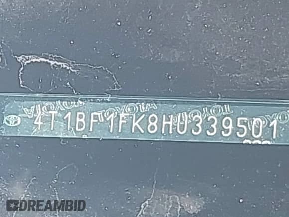 2017 Toyota Camry SE with VIN 4T1BF1FK8HU339501, listed as a IAAI auction lot 43336257 with 93,344 mi miles and . Bid and sale history available at DreamBid. Image 9.