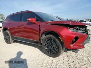 2023 Chevrolet Blazer RS z VIN 3GNKBKRS7PS130242, wystawiony jako Copart lot #89517835 z przebiegiem 49 981 mil mil oraz Szkoda całkowita • Salvage title. Historia ofert i sprzedaży dostępna na DreamBid. Obrazek 4.