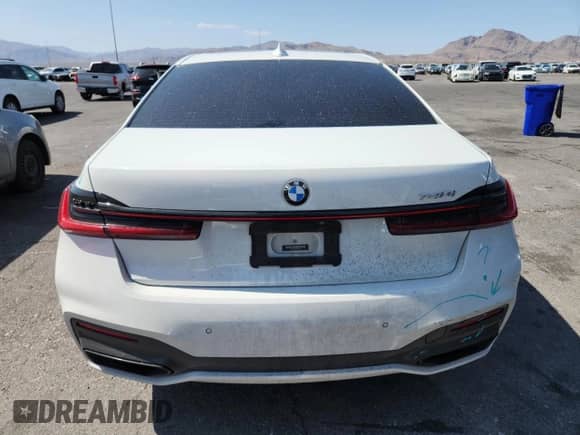 2020 BMW 7 Series 740i with VIN WBA7T2C03LGF96603, listed as a Copart auction lot 61264975 with 58,459 mi miles and Salvage title. Bid and sale history available at DreamBid. Image 6.