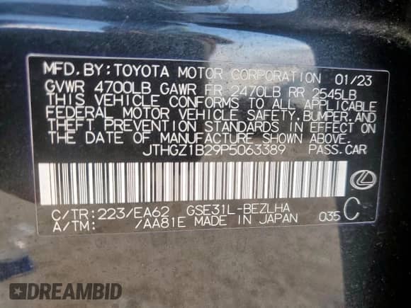 2023 Lexus IS 350 F Sport z VIN JTHGZ1B29P5063389, wystawiony jako Copart lot #67556975 z przebiegiem 10 285 mil mil oraz Czysty tytuł • Clean title. Historia ofert i sprzedaży dostępna na DreamBid. Obrazek 12.