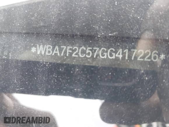 2016 BMW 7 Series 750i xDrive with VIN WBA7F2C57GG417226, listed as a IAAI auction lot 43456273 with 123,477 mi miles and . Bid and sale history available at DreamBid. Image 9.