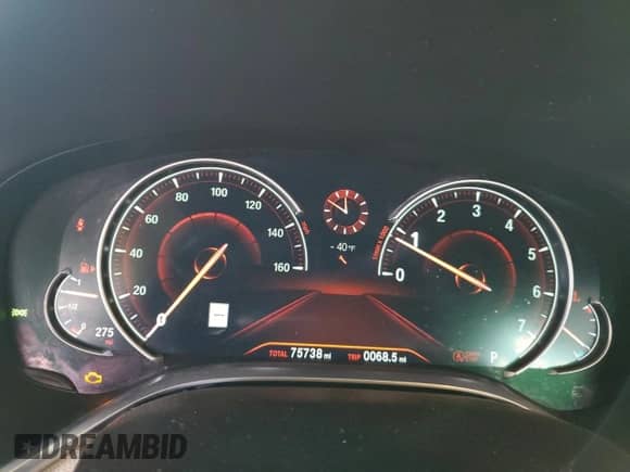 2017 BMW 7 Series 750i with VIN WBA7F0C51HGM21410, listed as a Copart auction lot 80801545 with 75,738 mi miles and Salvage title. Bid and sale history available at DreamBid. Image 9.