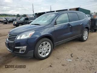 2015 Chevrolet Traverse LT z VIN 1GNKVGKDXFJ166782, wystawiony jako Copart lot #64968265 z przebiegiem 130 555 mil mil oraz Szkoda całkowita • Salvage title. Historia ofert i sprzedaży dostępna na DreamBid. Obrazek 1.