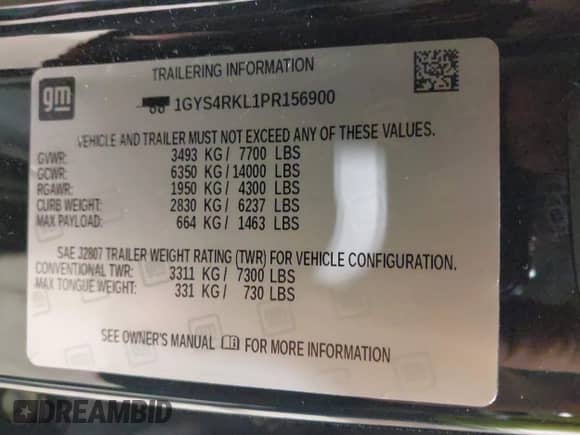 2023 Cadillac Escalade ESV 4WD Sport Platinum with VIN 1GYS4RKL1PR156900, listed as a IAAI auction lot 41740946 with 99,999 mi miles and . Bid and sale history available at DreamBid. Image 9.