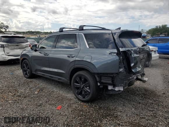 2025 Hyundai Palisade XRT with VIN KM8R3DGE9SU889993, listed as a Copart auction lot 56462255 with 580 mi miles and Salvage title. Bid and sale history available at DreamBid. Image 2.