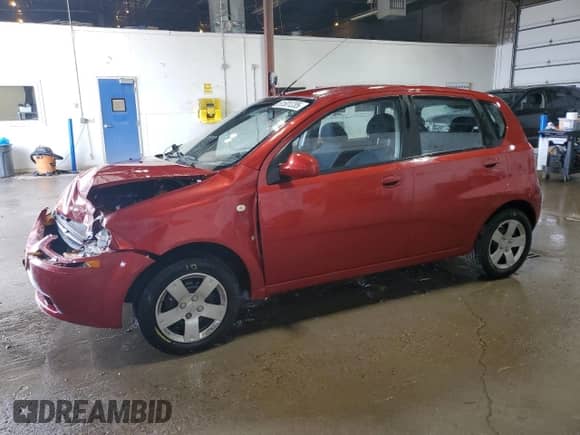 2008 Chevrolet Aveo LS with VIN KL1TD66668B084378, listed as a Copart auction lot 61501235 with 96,050 mi miles and Salvage title. Bid and sale history available at DreamBid. Image 1.