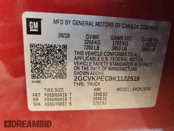 2019 Chevrolet Silverado 1500 LT с VIN 2GCVKPEC9K1122519, выставлен на аукционе Copart как лот 81543655 с пробегом 110 319 миль миль и Списание • Salvage title. История ставок и продаж доступна на DreamBid. Изображение 12.