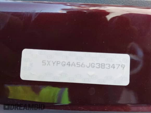 2018 Kia Sorento LX with VIN 5XYPG4A56JG383479, listed as a IAAI auction lot 43166709 with 103,212 mi miles and . Bid and sale history available at DreamBid. Image 9.