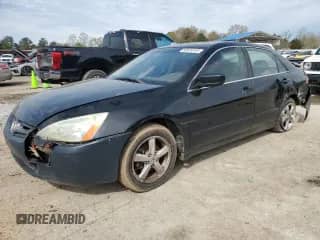 2003 Honda Accord EX with VIN 1HGCM566X3A118292, listed as a Copart auction lot 50524915 with 201,466 mi miles and Salvage title. Bid and sale history available at DreamBid. Image 1.