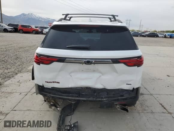2022 Chevrolet Traverse Premier with VIN 1GNEVKKW7NJ147980, listed as a Copart auction lot 54220875 with 38,503 mi miles and Non repairable. Bid and sale history available at DreamBid. Image 6.