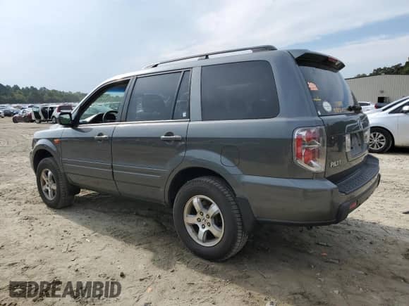 2007 Honda Pilot EX with VIN 2HKYF18407H509436, listed as a Copart auction lot 81726505 with Not provided miles and Salvage title. Bid and sale history available at DreamBid. Image 2.
