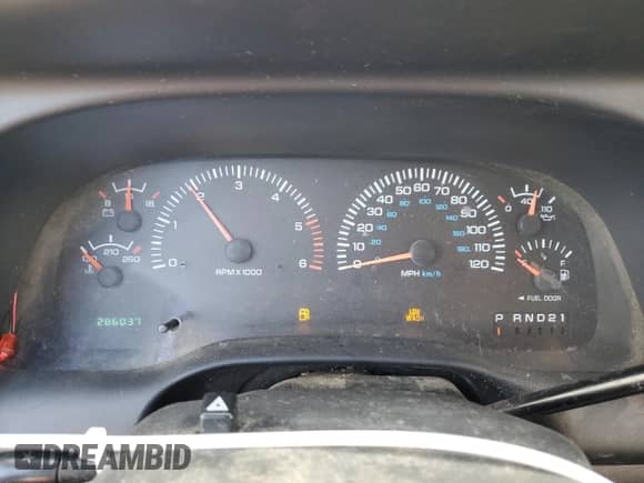 2001 Dodge 1500 with VIN 3B7HC13Z11G206645, listed as a Copart auction lot 44213645 with 286,037 mi miles and Salvage title. Bid and sale history available at DreamBid. Image 9.