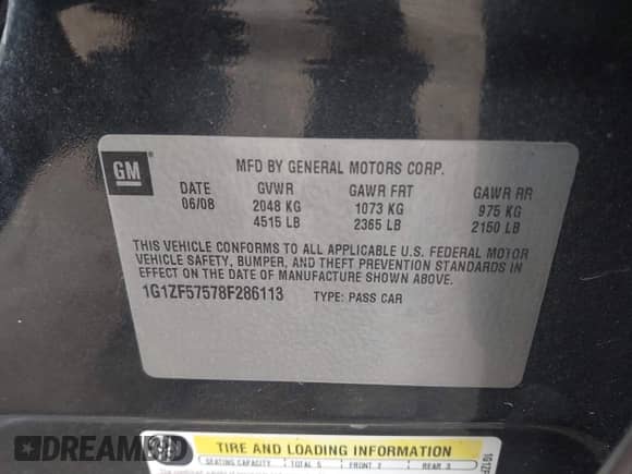 2008 Chevrolet Malibu Hybrid с VIN 1G1ZF57578F286113, выставлен на аукционе IAAI как лот 40675258 с пробегом 160 292 миль миль и . История ставок и продаж доступна на DreamBid. Изображение 9.