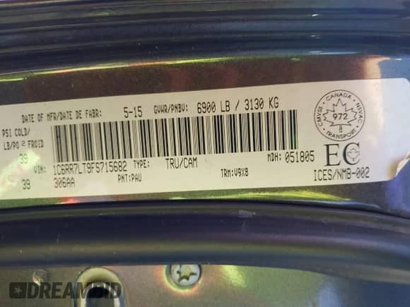 2015 Ram 1500 Big Horn with VIN 1C6RR7LT9FS715682, listed as a IAAI auction lot 43332203 with 166,055 mi miles and . Bid and sale history available at DreamBid. Image 9.