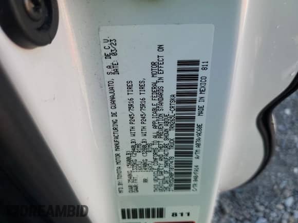 2023 Toyota Tacoma SR z VIN 3TYRX5GN0PT077478, wystawiony jako Copart lot #71023255 z przebiegiem 14 821 mil mil oraz Szkoda całkowita • Salvage title. Historia ofert i sprzedaży dostępna na DreamBid. Obrazek 12.
