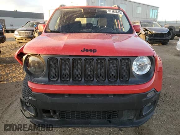 2017 Jeep Renegade Latitude with VIN ZACCJBBB1HPG63782, listed as a Copart auction lot 87166615 with 121,428 mi miles and Salvage title. Bid and sale history available at DreamBid. Image 5.