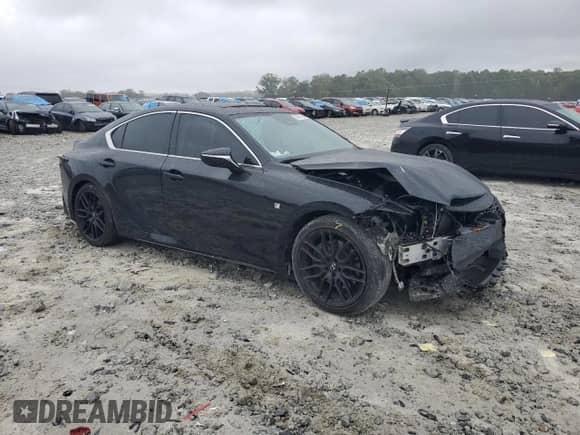 2021 Lexus IS 350 F Sport with VIN JTHGZ1B27M5039524, listed as a Copart auction lot 85511625 with 37,678 mi miles and Salvage title. Bid and sale history available at DreamBid. Image 4.