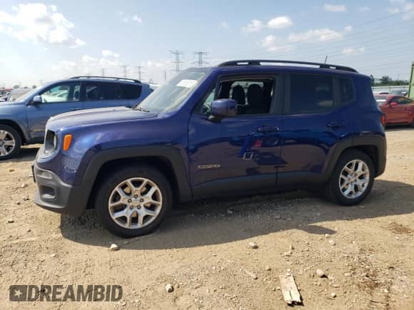 2018 Jeep Renegade Latitude with VIN ZACCJABBXJPH57398, listed as a Copart auction lot 68658815 with 89,223 mi miles and Salvage title. Bid and sale history available at DreamBid. Image 1.